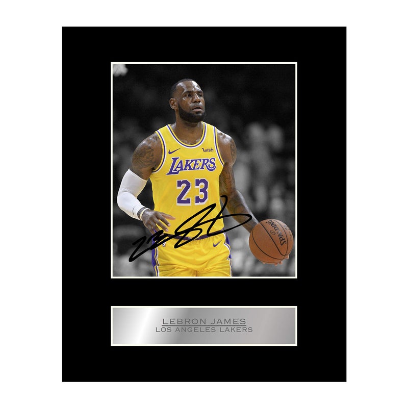 iconic pics Lebron James Print Signed Mounted Photo Display #2 Autographed Picture Print - Image 1